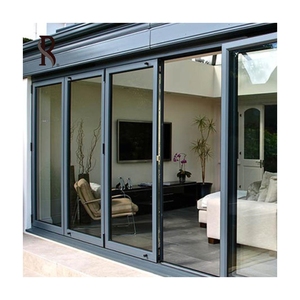 Rising Competitive Custom Nordic Exterior Acordeón Puerta plegable Vidrio Deslizante Patio Bi-plegable Bifold Aluminio Bi Puerta plegable - Product Image 2