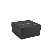 Boîte cadeau rigide carrée noire vide, conçue pour maman, avec finition brillante/mate, idéale pour l'emballage de bougies