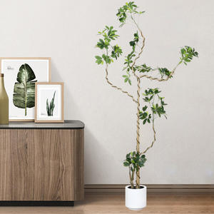 ต้นไม้จำลองสีเขียวต้นเป็ดไม้ไฟไฮเอนด์หรูหราในร่มห้องนั่งเล่นกระถางปลูกต้นไม้ขนาดใหญ่บอนไซ - Product Image 3