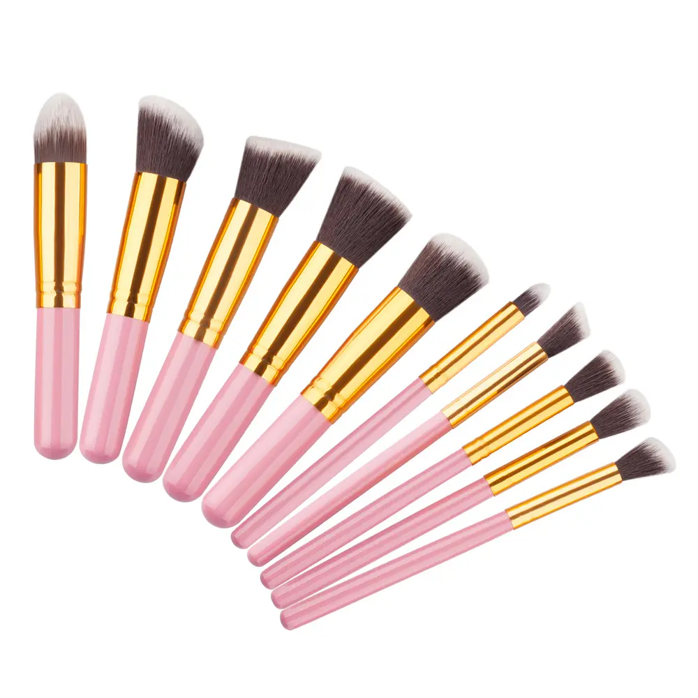 Five major and five minor brush set makeup colorful makeup brushes hot pink makeup brush set Wholesale by manufacturer