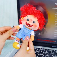 Zhuoyou Pendentif poupée enfant mignon tacheté style afro, porte-clés dessin animé, accessoire cadeau, ornement suspendu en polyester 15cm pour fête