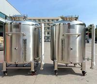 Réservoir de stockage horizontal monocouche en acier inoxydable de 1000 L pour huile d'olive et produits chimiques