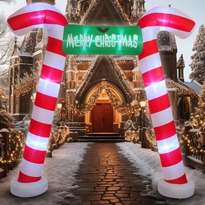 Marco inflable de Navidad de 6 pies con Papá Noel y muñeco de nieve para decoración de fiesta en el jardín - Product Image 6