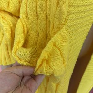 Cárdigan <span class=keywords><strong>de</strong></span> Punto Trenzado <span class=keywords><strong>de</strong></span> Color Sólido para Otoño Invierno 2025, Suéter <span class=keywords><strong>de</strong></span> Moda con Bolsillos, Abrigo Largo para Mujer - Product Image 4