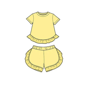 Preventa al por mayor: Conjuntos de verano con volantes para niñas, ropa infantil de moda, nueva colección de boutique, MOQ 5 unidades. - Product Image 3