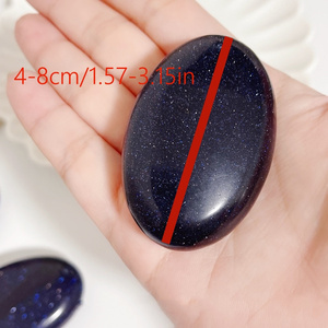 Pierre ovale en pierre de sable bleue naturelle polie à la main pour la guérison spirituelle, la décoration intérieure et les cadeaux de fêtes – Vente en gros - Product Image 6