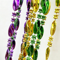 Colliers de perles en vrac pour le Mardi Gras, perles de fête en plastique colorées pour le carnaval, le festival de la Nouvelle-Orléans, la décoration des défilés