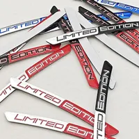 4 autocollants décoratifs universels en aluminium pour jantes de voiture, édition limitée, emblèmes de logo, bandes décoratives pour pneus, accessoires extérieurs automobiles