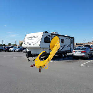 Antivol de roue robuste jaune pour camping-cars, remorques, voitures, camions, SUV et équipement de stationnement - Product Image 2