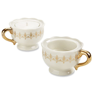 Roynd Hình Dạng 24K Vàng Xử Lý Tùy Chỉnh Sang Trọng Nến Gốm Lọ Chào Đón Tùy Chỉnh Thiết Kế Đồ Đá Container - Product Image 1