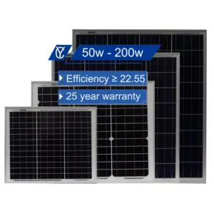 وحدة طاقة كهروضوئية صناعة صينية 50 وات 80 وات 100 وات لوح شمسي للاستخدام المنزلي