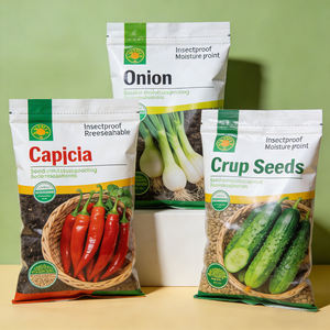 Emballage imprimé pour sachets de graines, échantillon gratuit d'usine, sac en plastique biodégradable, fermeture éclair, emballage étanche à l'humidité, toutes sortes de graines - Product Image 4