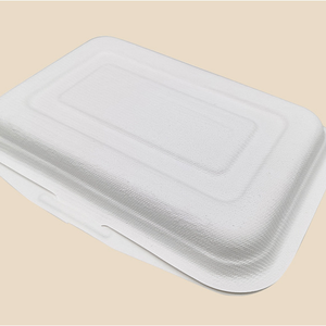 กล่องข้าวชานอ้อยแบบใช้แล้วทิ้ง600มล. ภาชนะใส่อาหารแบบย่อยสลายได้ทางชีวภาพ - Product Image 2