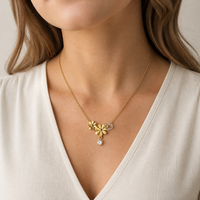 Collier en acier inoxydable avec pendentif fleur cœur marguerite pour femme, doré, double chaîne superposée, ras-du-cou, bijou minimaliste, cadeau