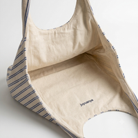 Sac de shopping en toile rayé personnalisé, grande capacité, pour les voyages en plein air, la plage, les courses, sac fourre-tout durable doublé