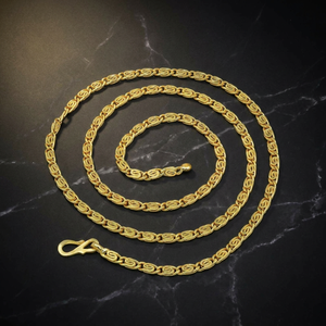 Wholesale 14K18K24K Micron Gold Plated Byzantine <b>Link</b> Chain Necklaces Modern Chain Design Brass Chains Fashion Chains Necklaces - Product Image 3