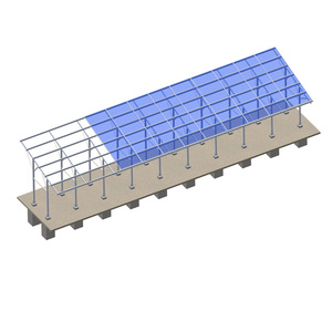 Abri de voiture solaire avec double <span class=keywords><strong>poteau</strong></span> en acier galvanisé à chaud <span class=keywords><strong>pour</strong></span> les structures de montage d'abri de voiture à panneaux PV - Product Image 3