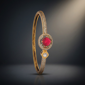 Kundan Kada Women's Victorian Polish Fashion Bangle for Wedding 184805 Model - Product Image 2