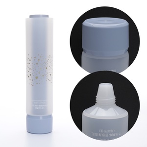 Tube cosmétique rond en plastique compressible de luxe personnalisé de 160 ml pour lotion - Product Image 1