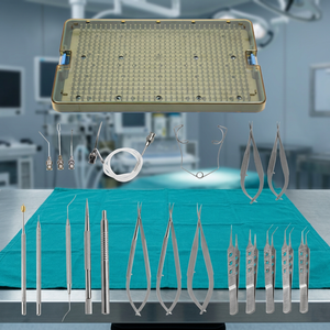 Kit Quirúrgico Manual de Cataratas de 21 Piezas de Acero Inoxidable, Juego de Instrumentos de Microcirugía Oftálmica, Caja de Esterilización, Uso Hospitalario - Product Image 4