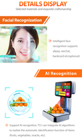 LS1 AI-herkenning touchscreen labelweegschaal 15,6 inch POS weegschaal met thermische labelprinter voor verse producten