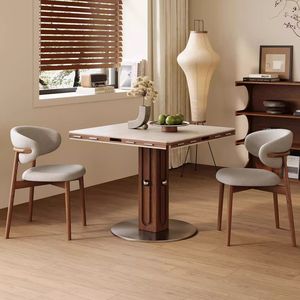 <span class=keywords><strong>Mesa</strong></span> de <span class=keywords><strong>Comedor</strong></span> Cuadrada Convertible Nórdica, Muebles de <span class=keywords><strong>Comedor</strong></span> Plegables que Ahorran <span class=keywords><strong>Espacio</strong></span> con Tablero Ajustable y Extensible - Product Image 4