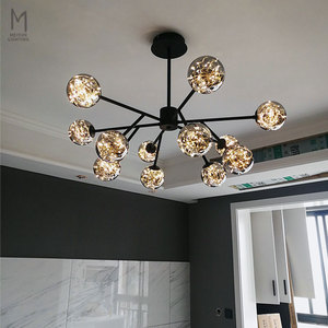 <span class=keywords><strong>Lampadario</strong></span> Moderno Decorativo a Sfera di Vetro Sospeso per Ingresso, Minimalista <span class=keywords><strong>con</strong></span> LED Dimmerabile e Telecomando - Product Image 3
