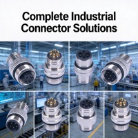 Serie M12 Conector industrial a prueba de agua de 17 núcleos Enchufe de aviación Cabeza hembra Moldeo por inyección con contacto de cobre Estándar IP67
