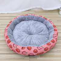 Beau feutre rond détachable et lits de chat de lit de tunnel de chat de beignet mignon antistatique lavable pour l'intérieur