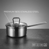 Marmite en acier inoxydable robuste avec couvercle, grande marmite à soupe, ensemble de casseroles pour restaurant professionnel, hôtel, cuisine
