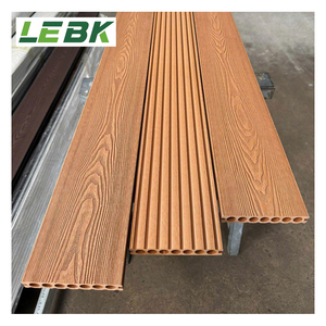 Muestra gratis <span class=keywords><strong>de</strong></span> calidad premium 3D en relieve grano <span class=keywords><strong>de</strong></span> <span class=keywords><strong>madera</strong></span> hueco redondo 25mm patio piso <span class=keywords><strong>piscina</strong></span> Wpc piso - Product Image 2