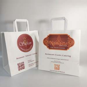 Bolsas de Regalo de Papel Kraft con Asas para Productos de Cuidado de la Piel, Impresión Personalizada KM, Reciclables - Product Image 1