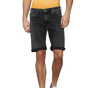 Service OEM - Shorts en jean décontractés pour hommes, mélange de coton, coupe droite, pantalon court d'été pour hommes, shorts en jean de couleur unie - Product Image 1