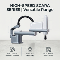 Robot manipulateur SCARA industriel haute vitesse à 4 axes pour assemblage et placement, bras de robot SCARA 7kg/10kg/25kg