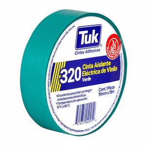 Nastro isolante verde 19 mmx18mt 320 confezione da 10 pezzi Tuk - Product Image 2