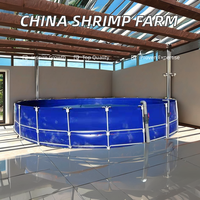 Nouveau réservoir de pisciculture en PVC à cadre en plastique de petite taille 130L pour l'aquaculture de crevettes et de tilapia à usage domestique d'entreprises chinoises