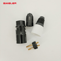 Adaptateur audio professionnel XLR mâle de haute qualité, plaqué nickel, prise OFC noire pour microphone, mixeur, connecteur DMX 3 broches