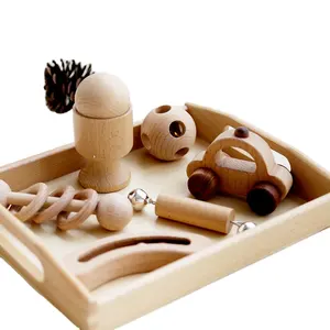 호예 공예 나무 아기 감각 장난감 조기 교육 나무 파악 장난감 몬테소리 교육 보조