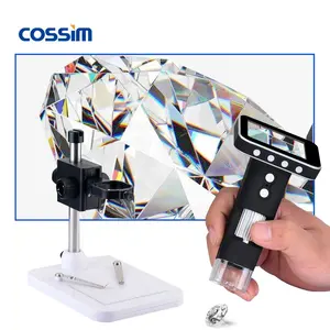 500X 2.4 Inch HD LCD Display Screen Mini Handheld Mobile Digital Microscope with External LED Light Source