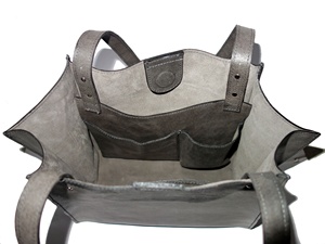 Sac à main trapèze noir en cuir à Rivet pour femmes, 100%, fait à la main, Top Grain, simple, en coton, nouveau - Product Image 4