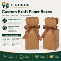 Boîte en carton ondulé recyclable personnalisée en kraft avec nœud papillon pour mariage, fête et emballage cadeau
