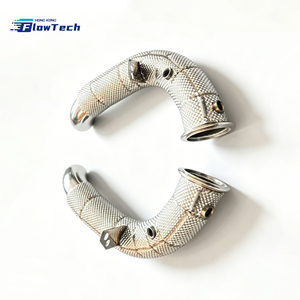 Downpipe de performance pour BMW M5 F10 S63 4.4L V8 bi-turbo avec bouclier thermique – Composant d'échappement à montage direct - Product Image 1