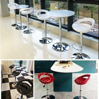 Chaise de bar en métal réglable et pivotante avec dossier, tabouret haut pour usage domestique, salle à manger ou caisse