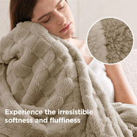 Plaid chauffant électrique personnalisé en flanelle douce avec contrôle de la température, lavable en machine, pour usage domestique en hiver