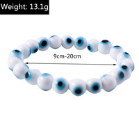 2025 nouvel accessoire pour les yeux: bracelet oeil du diable, bracelet en perles de verre colorées