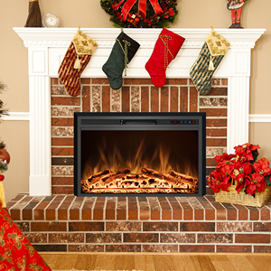 Luxstar <span class=keywords><strong>2025</strong></span> điện lò sưởi chèn Màn hình Led điều khiển từ xa thép hai máy sưởi tùy chọn pháp nóng bán cho hộ gia đình sử dụng - Product Image 3