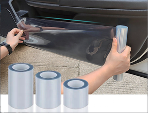 Film protecteur de seuil de <span class=keywords><strong>porte</strong></span> en PVC anti-rayures de luxe transparent avec adhésif <span class=keywords><strong>amovible</strong></span> pour la protection du corps - Product Image 2