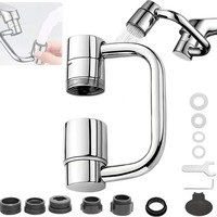 Aérateur de robinet rotatif, extension universelle en forme de U, accessoire de robinet multifonctionnel anti-éclaboussures