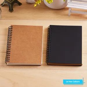 Buku Catatan <span class=keywords><strong>Spiral</strong></span> 100 Halaman untuk Siswa A5, Sampul Kraft Retro Kreatif, Jurnal Kosong Sederhana, Buku Sketsa, Buku Harian - Product Image 6