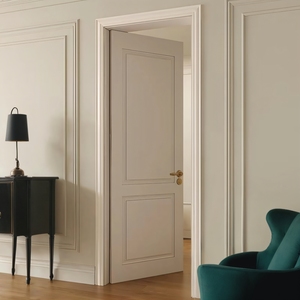 2026 New Design Minimalist Interior <strong>Door</strong> MDF Material <strong>PVC</strong> Painted Finish Silent Closing High Quality <strong>Hinges</strong> for Bedroom Office - Product Image 2